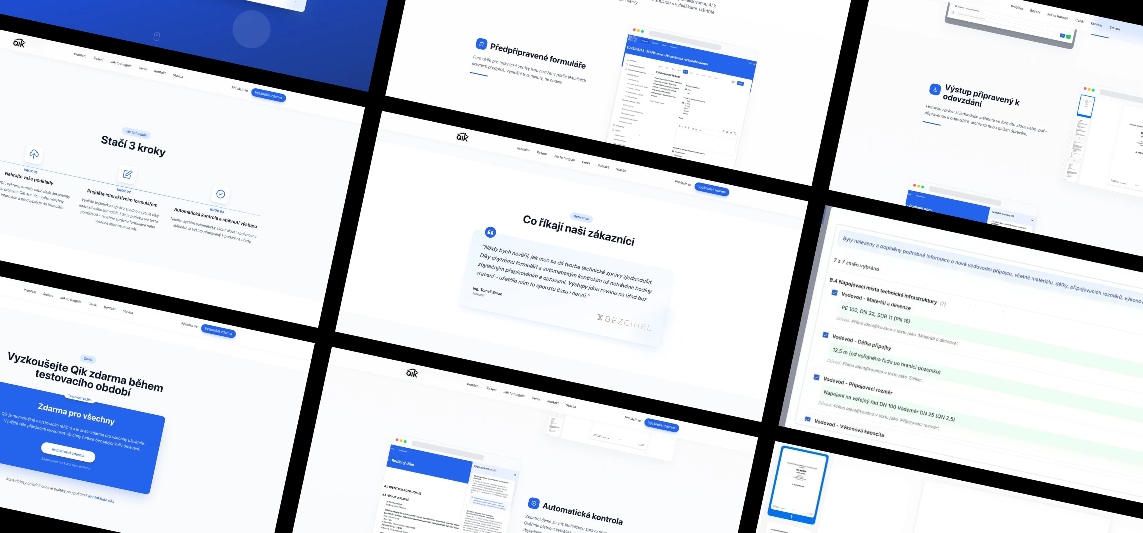 Přehled funkcí aplikace QIK